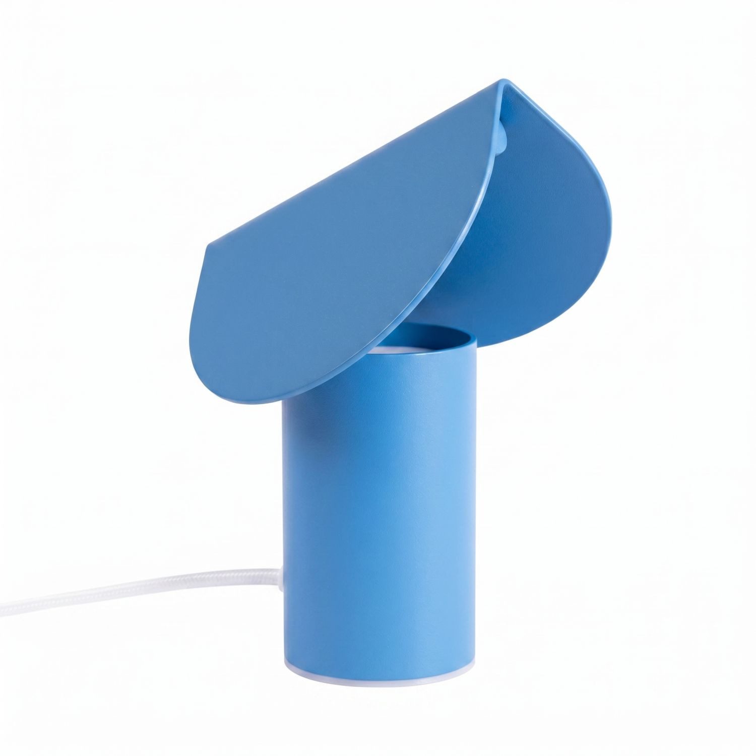Licht-Erlebnisse Nachttischlampe GERAU, LED fest integriert, Warmweiß, LED Aluminium 15 cm Azurblau 3000 K 755 lm Modern