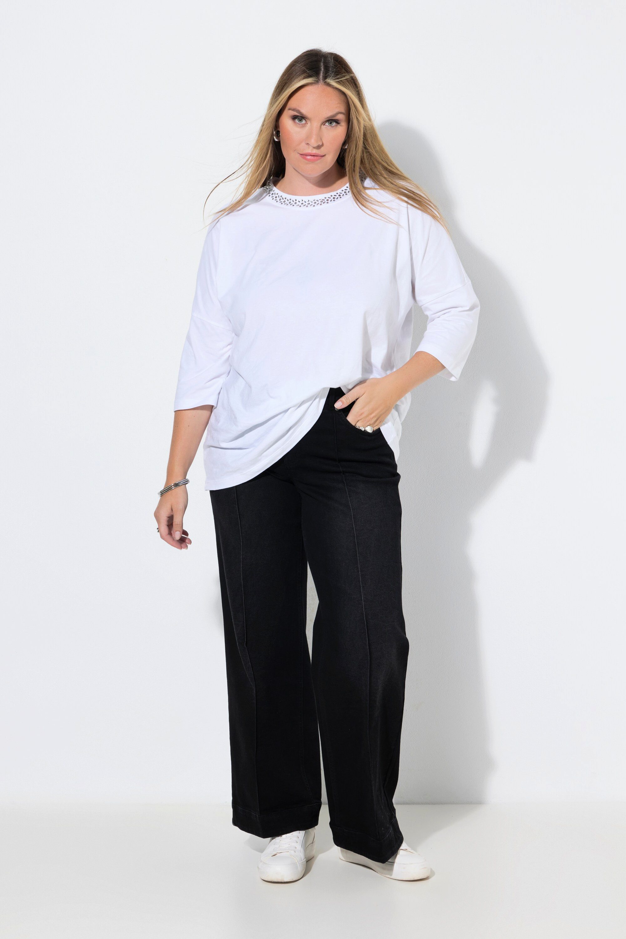 MIAMODA Regular-fit-Jeans Jeans weites Bein Biese 4-Pocket
