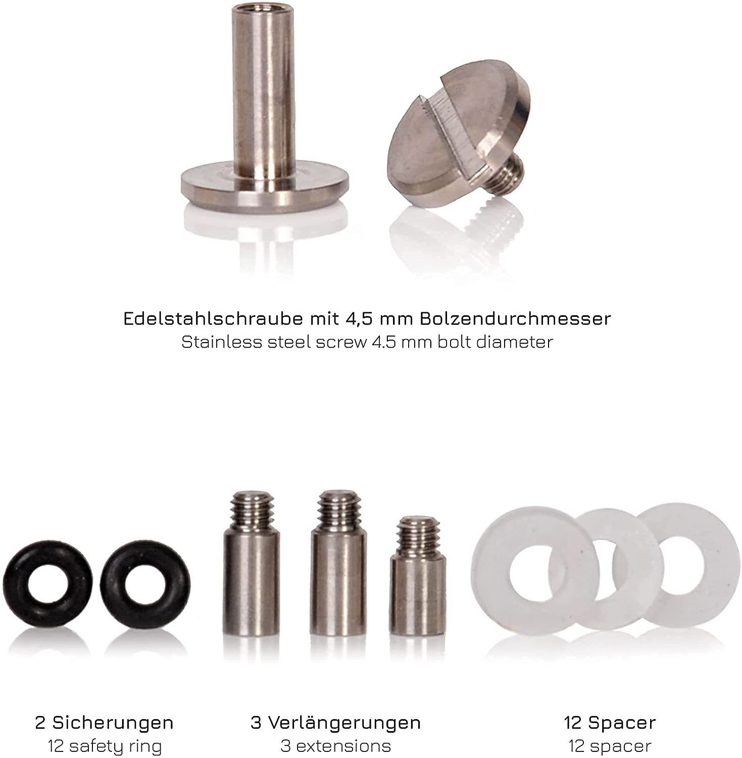 mit / Organizerleder Carbon-Schwarz & Schlüsseltasche Leder Donbolso Sschlüssel Edelstahl Edelstahlscheibe, Einkaufswagenlöser Schlüsselorganizer Edelstahl