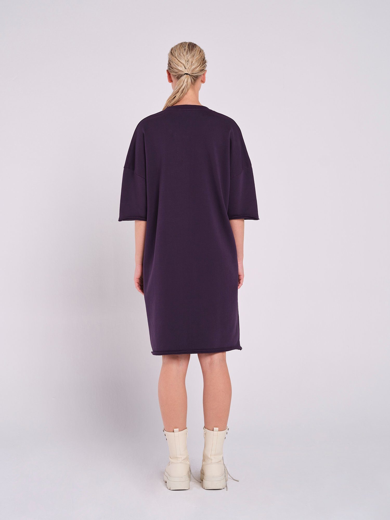 Rockupy Shirtkleid Damen in Purpur mit ausgefallenem Druck