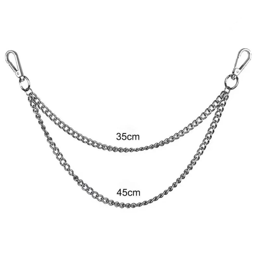 Ware aus aller Welt Hosenkette Zweireihige Schlüsselkette Brieftasche Kette Biker Trucker Punk Kette, (1-tlg)