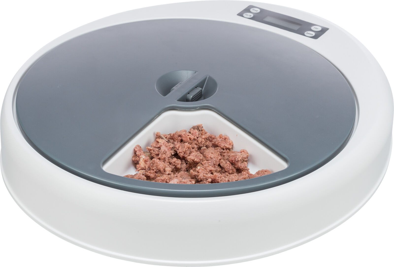 TRIXIE Hunde-Futterautomat Futterautomat TX4+1 - weiß/grau - 5 × 0,25 l/34 × 6 × 39 cm