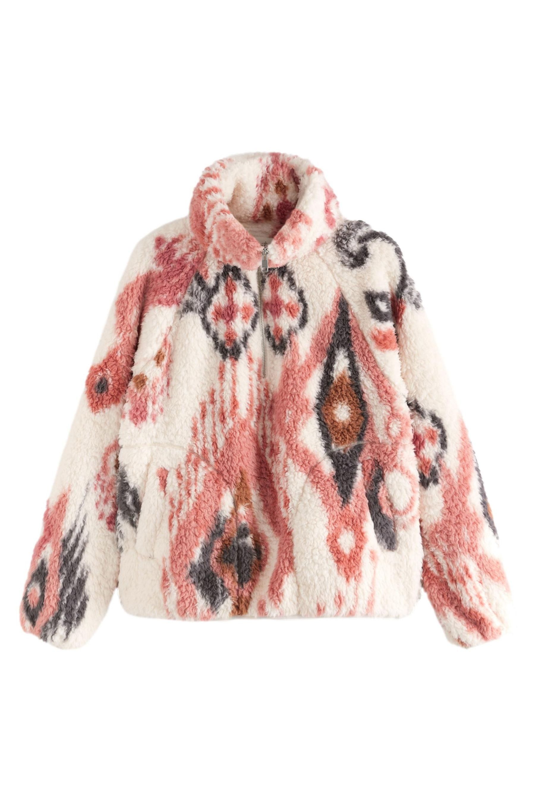 Next Fleecepullover Teddyfell-Jacke mit halbem Reißverschluss günstig online kaufen