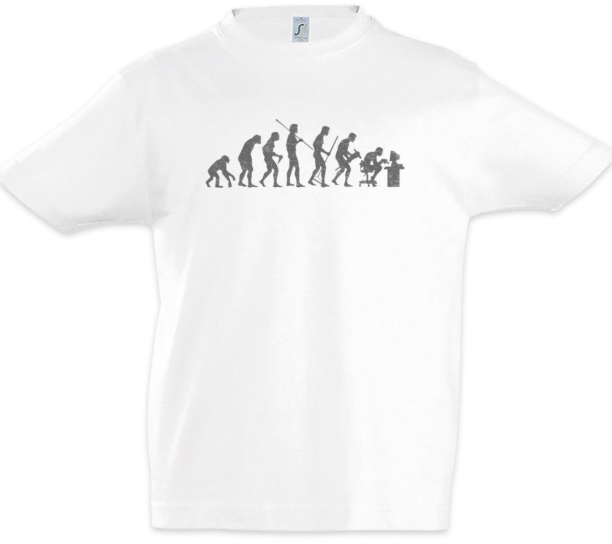 Print-Shirt Real Human Evolution Kinder T-Shirt Computer PC Programmierer