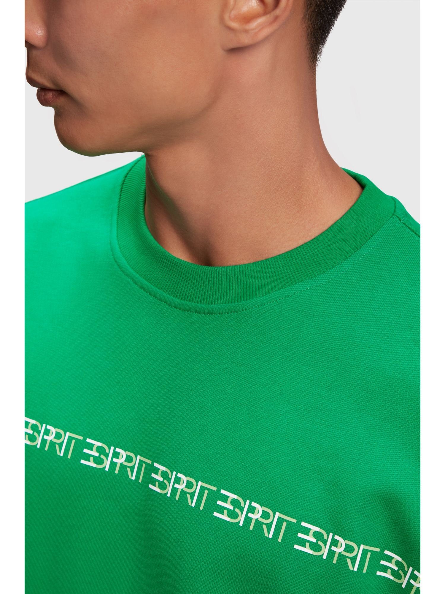 Esprit GREEN Sweatshirt Archive Yagi Sweatshirt Logo (1-tlg) mit Geripptes