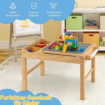 KOMFOTTEU Kindertisch Aktivitätstisch, mit umkehrbarer Tischplatte