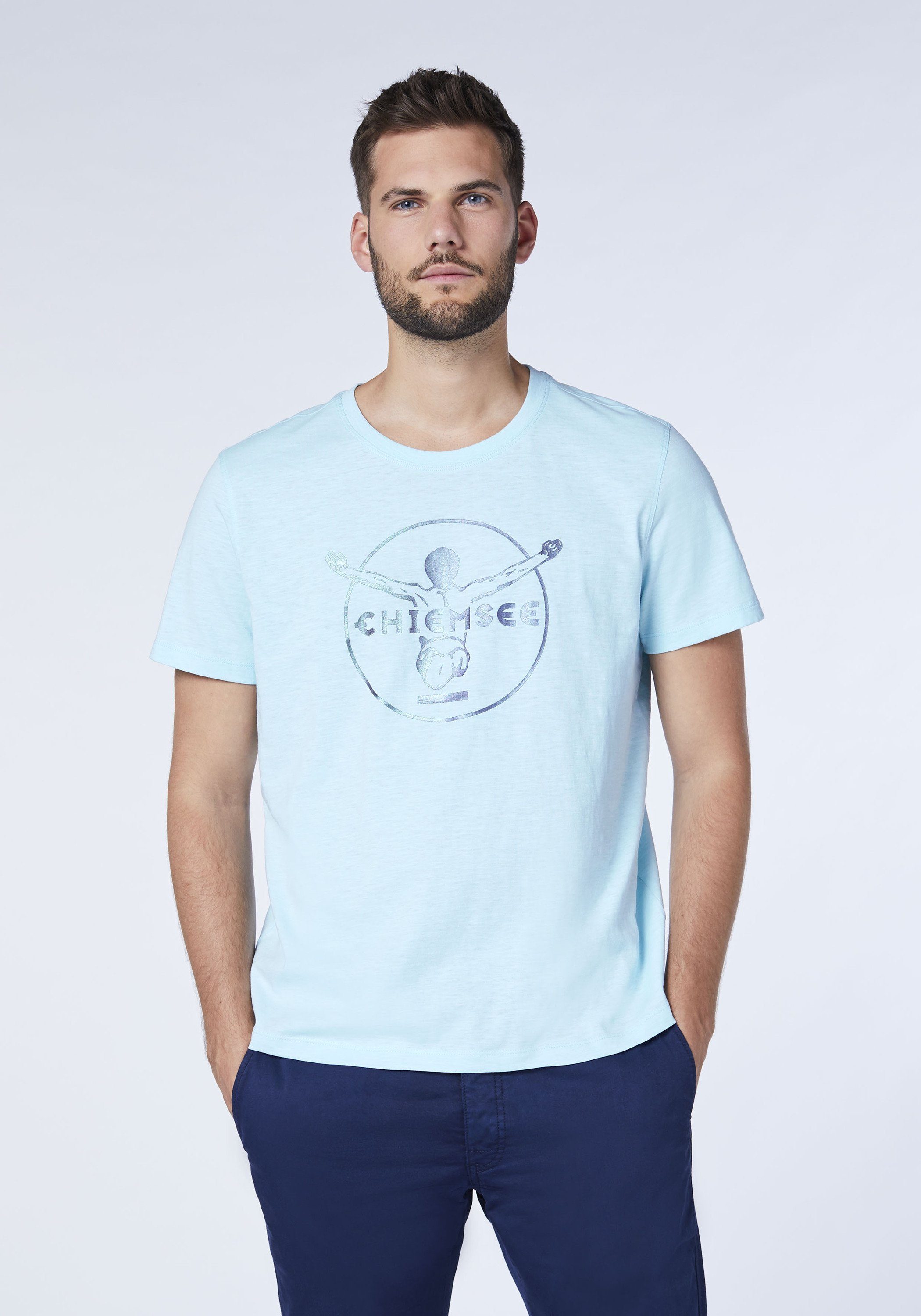 Label-Symbol Chiemsee T-Shirt gedrucktem Print-Shirt Coryda 1 Blue mit