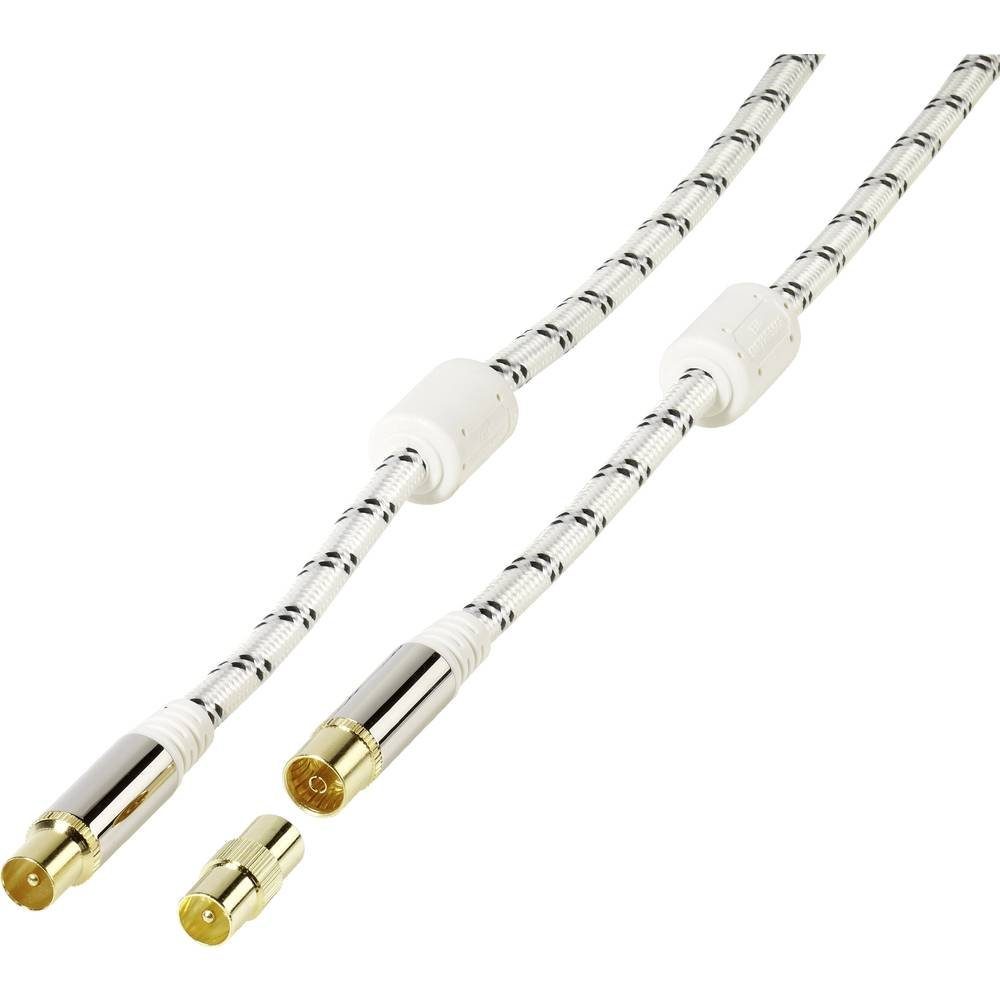 Vivanco HQ Antennenkabel 120 dB, vergoldet mit SAT-Kabel