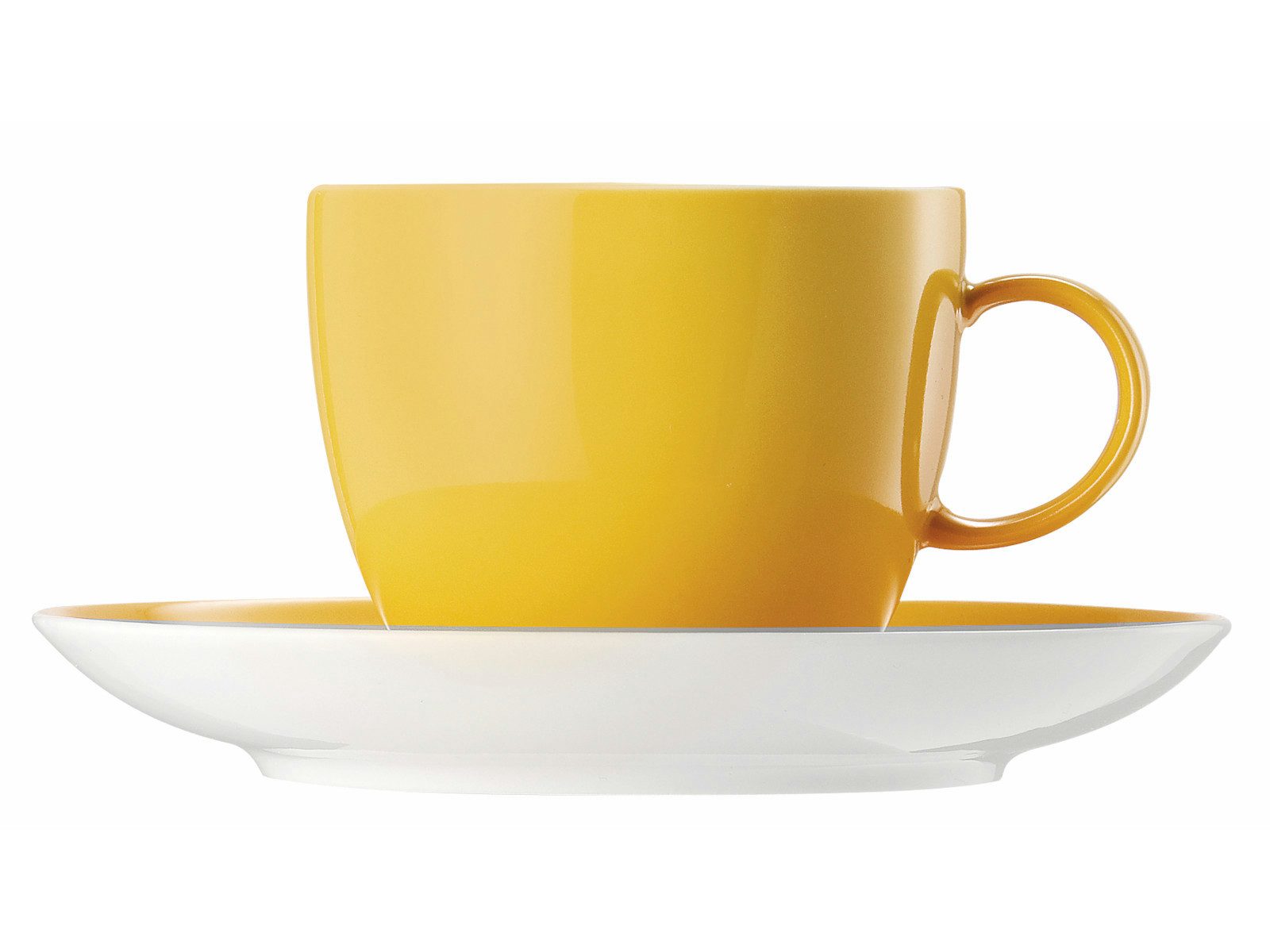 Thomas Porzellan Tasse Sunny Day Yellow Kaffeetasse 2tlg., Porzellan