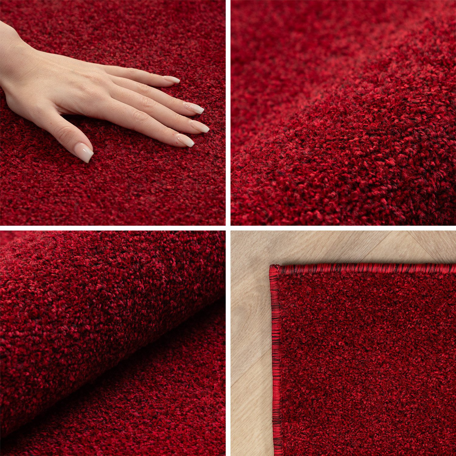 Carpettex Veloursteppich Unicolor - Einfarbig, Läufer, günstig online kaufen