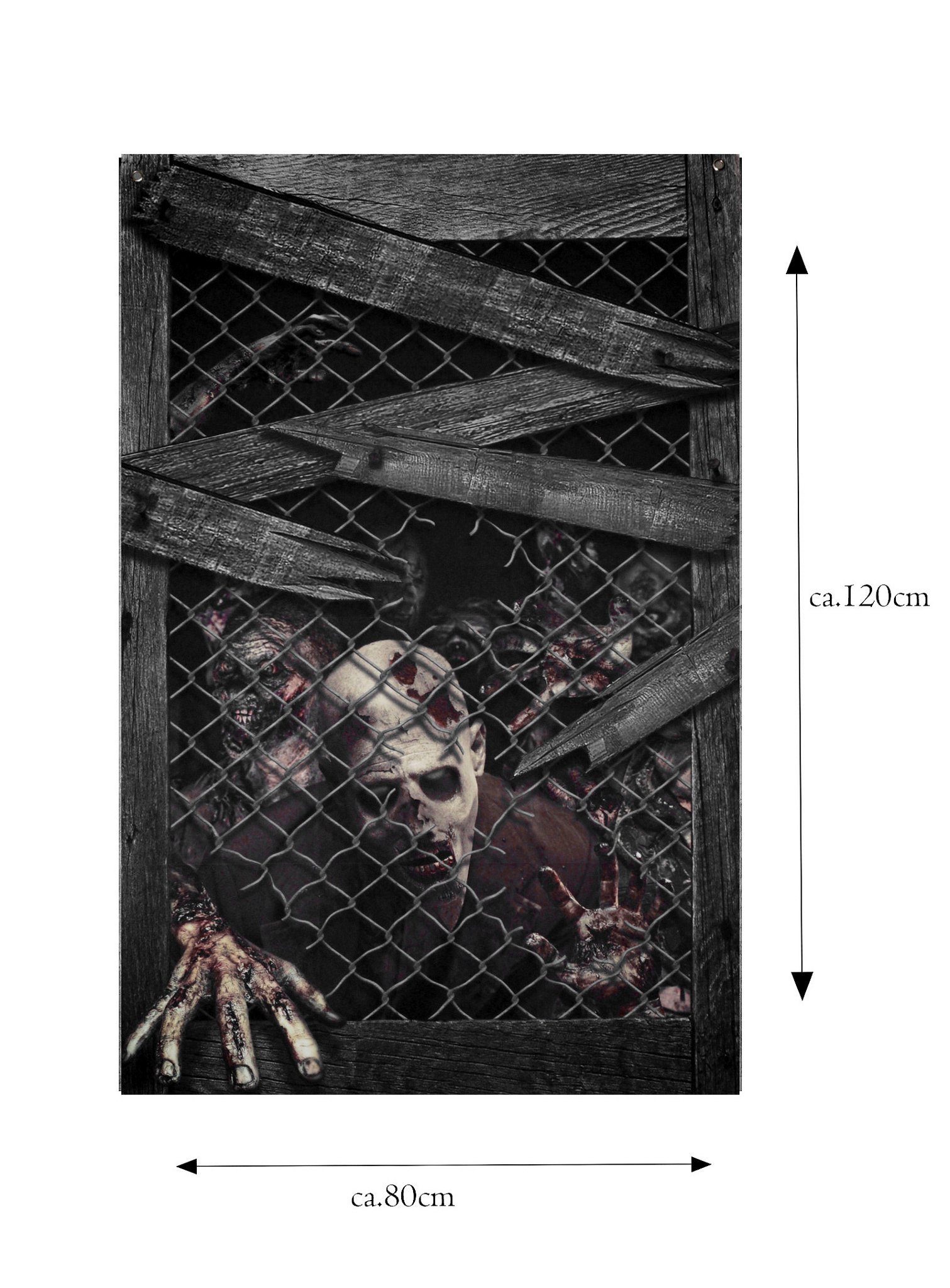 Metamorph Dekoobjekt Zombie Fensterdeko - Horror Halloween deko, Horror Halloween deko – Bild 2 von 2