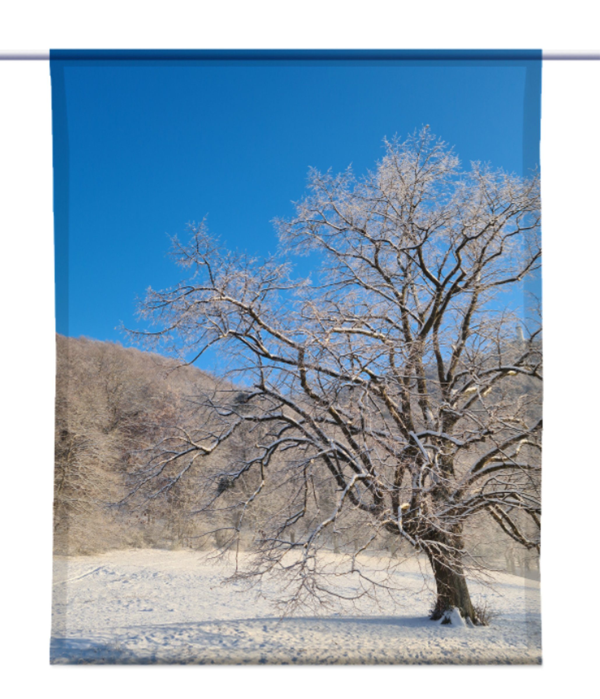 Scheibengardine Winterpoesie Scheibenhänger eckig - B-line, gardinen-for-life