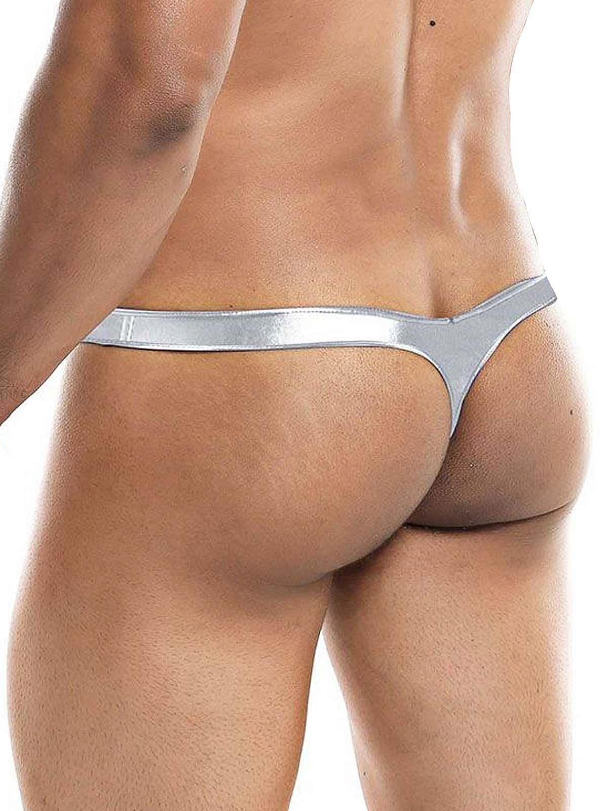 String C4M Pouch Enhancing Thong Underwear SilverSkai
