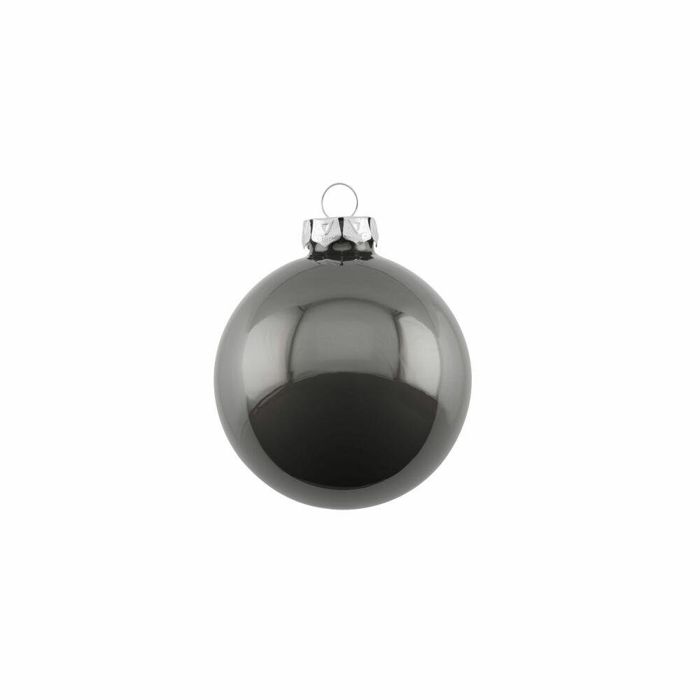Giftcompany Weihnachtsbaumkugel Opal Dunkelgrau Ø 6 cm