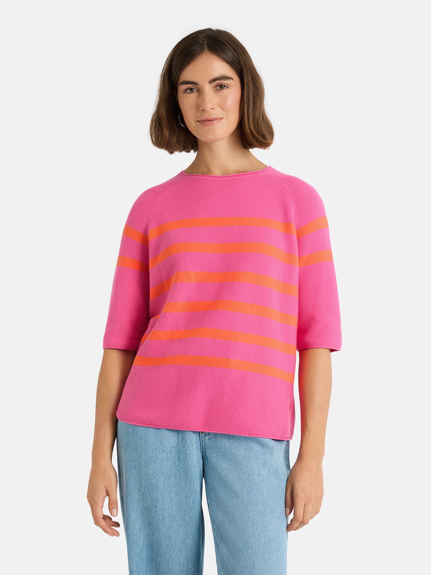Lieblingsstück Kurzarmpullover KlerariEP Halbarm mit Rundhals, gestreift günstig online kaufen