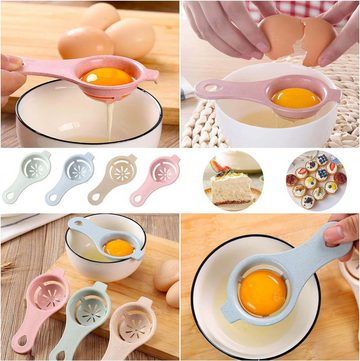 KIKI Eiertrenner Eigelbtrenner, 4 Stück Eiertrenner, verschiedene Farben