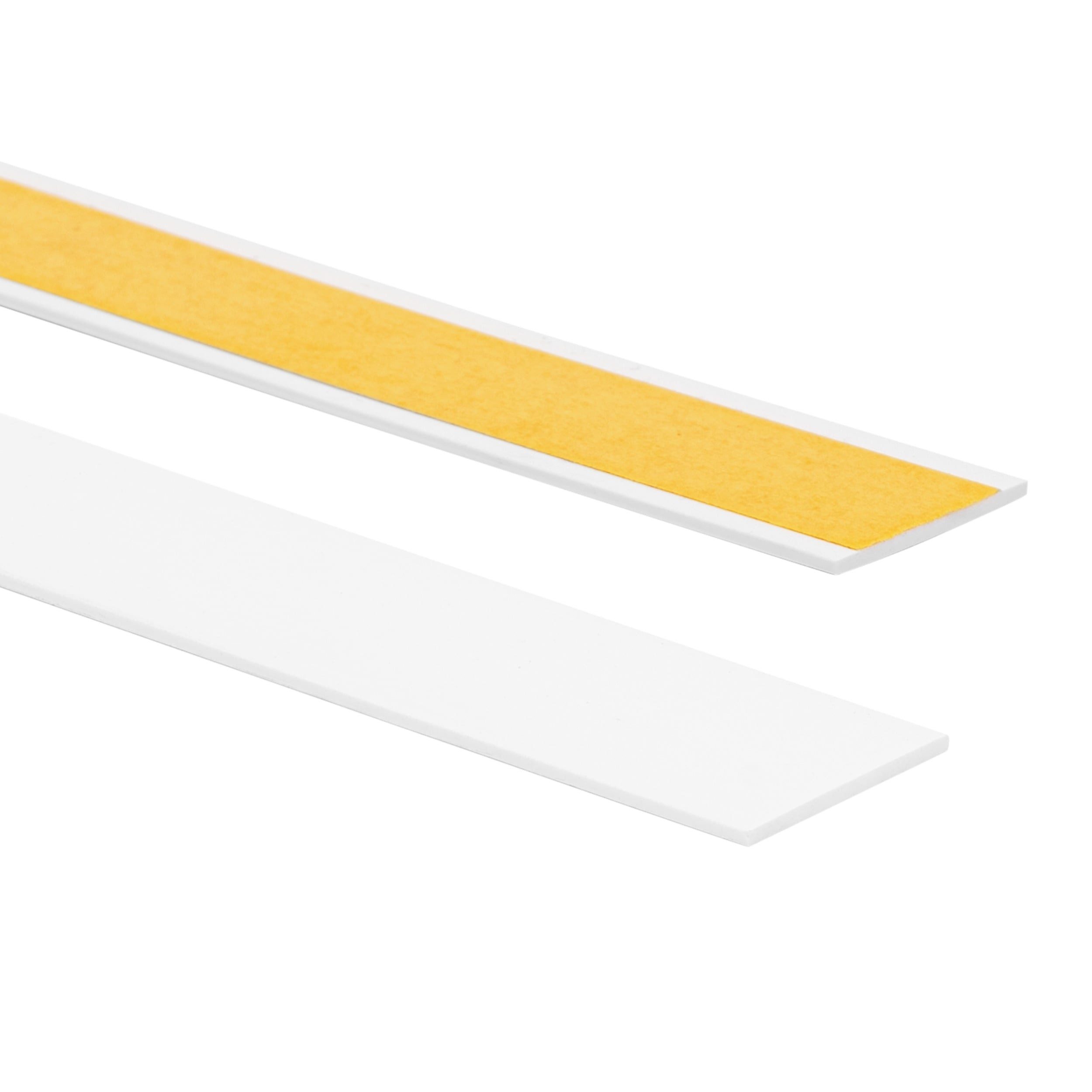 Quest Zierleiste Flachleiste selbstklebend 20 mm, 10-m-Rolle, Selbstklebend, Kunststoff (PVC), 1-St., selbstklebend, 20 mm breit, 10 m Rolle
