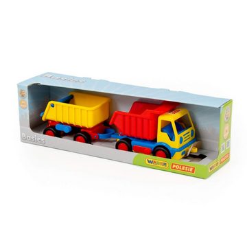 WADER QUALITY TOYS Spielzeug-LKW Basics Kipper mit Hänger (im Schaukarton)