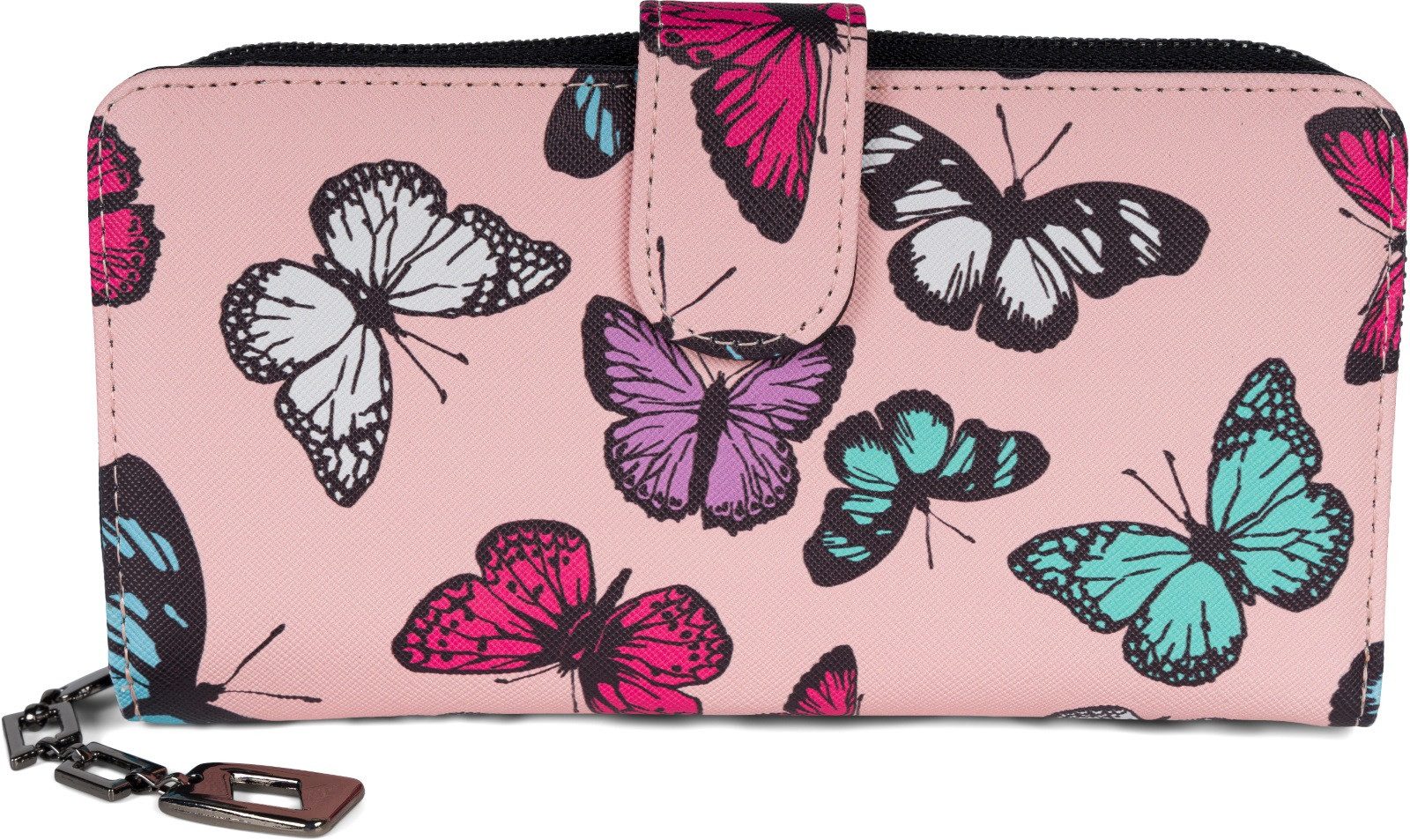 styleBREAKER Geldbörse Geldbörse mit Schmetterling Muster (1-tlg)