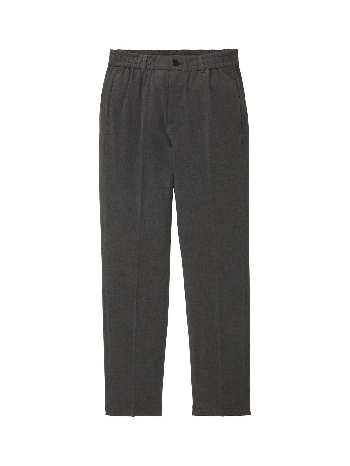 mit Melange Stretch CHINO Grey TAPERED Mid Chinohose 10775 TOM TAILOR RELAXED Denim