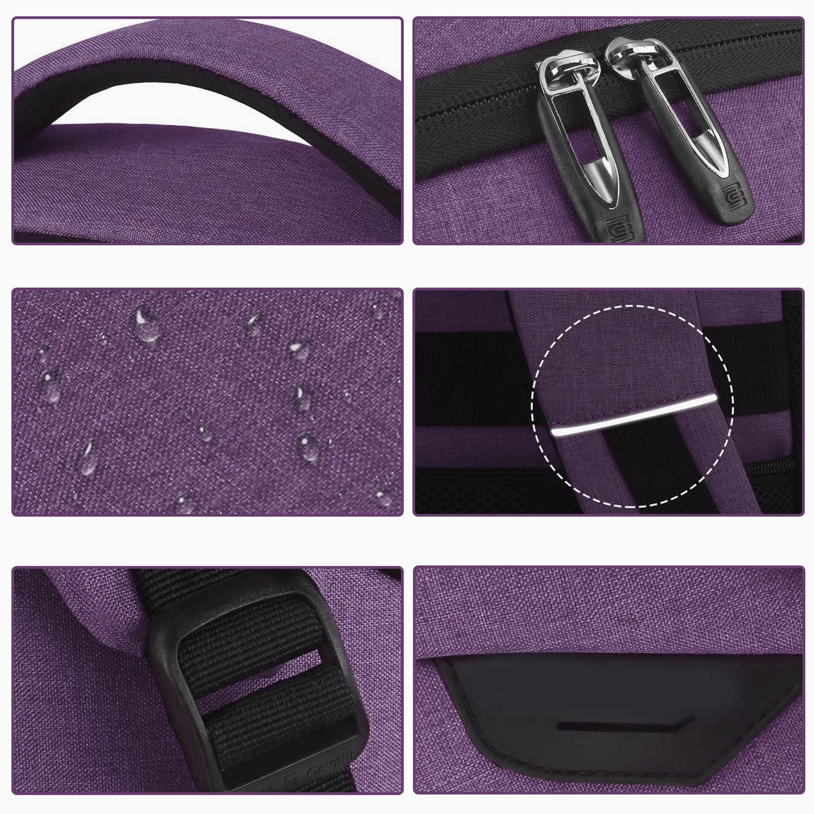 REDOM Laptoprucksack Laptop Rucksack Rucksäcke Schulrucksack Wasserbeständig Laptoptasche (Laptop Notebook Tasche Schule Uni Rucksack, 1-tlg., Anti-Diebstahl, Backpack mit Laptopfach, Sportrucksack, mit USB-Anschluss), fur Herren Damen Jungen Teenager Freizeit Arbeit Business Reisen
