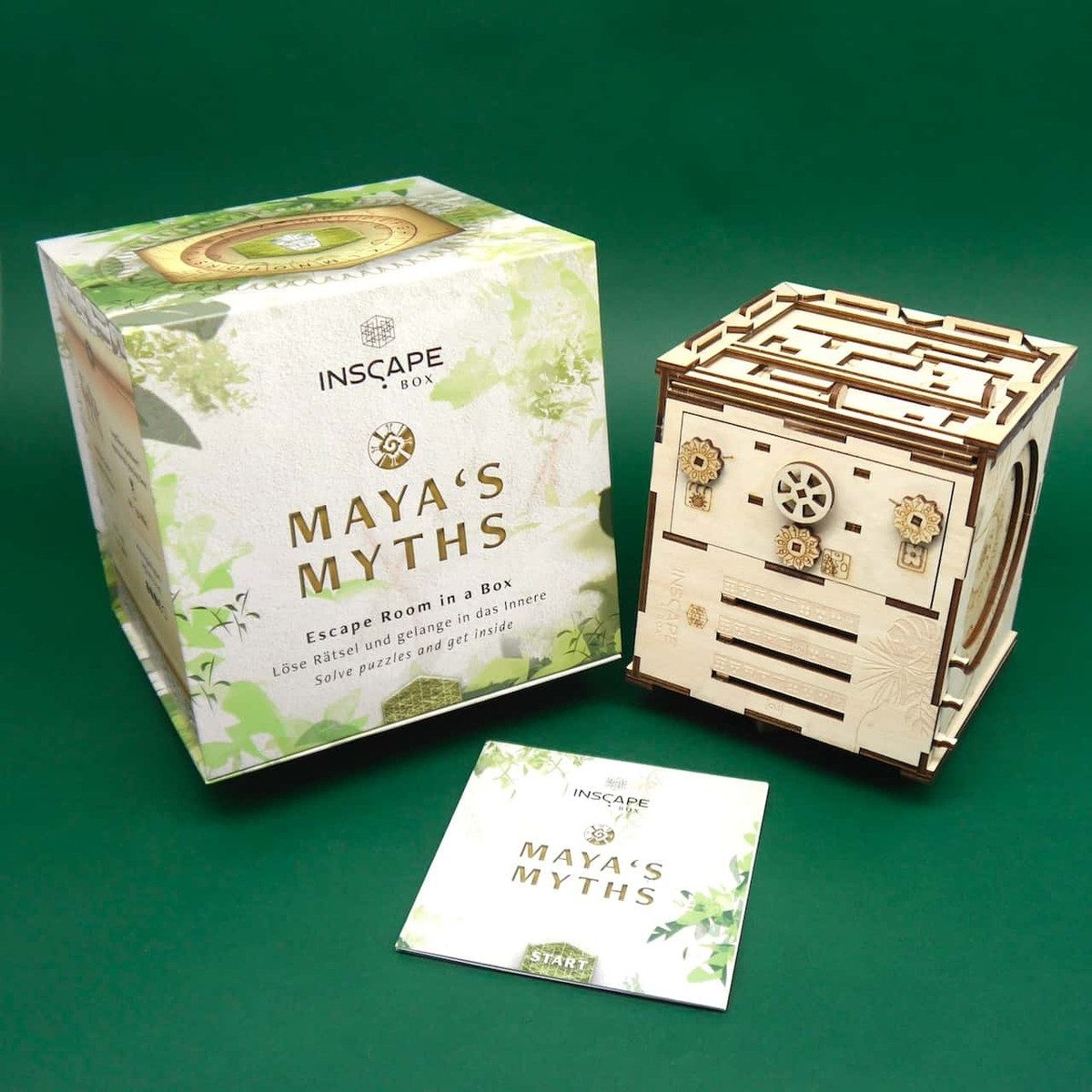 ROMBOL Denkspiele Spiel MAYAS MYTHS - XL Escapebox, Cluebox, Holzspiel