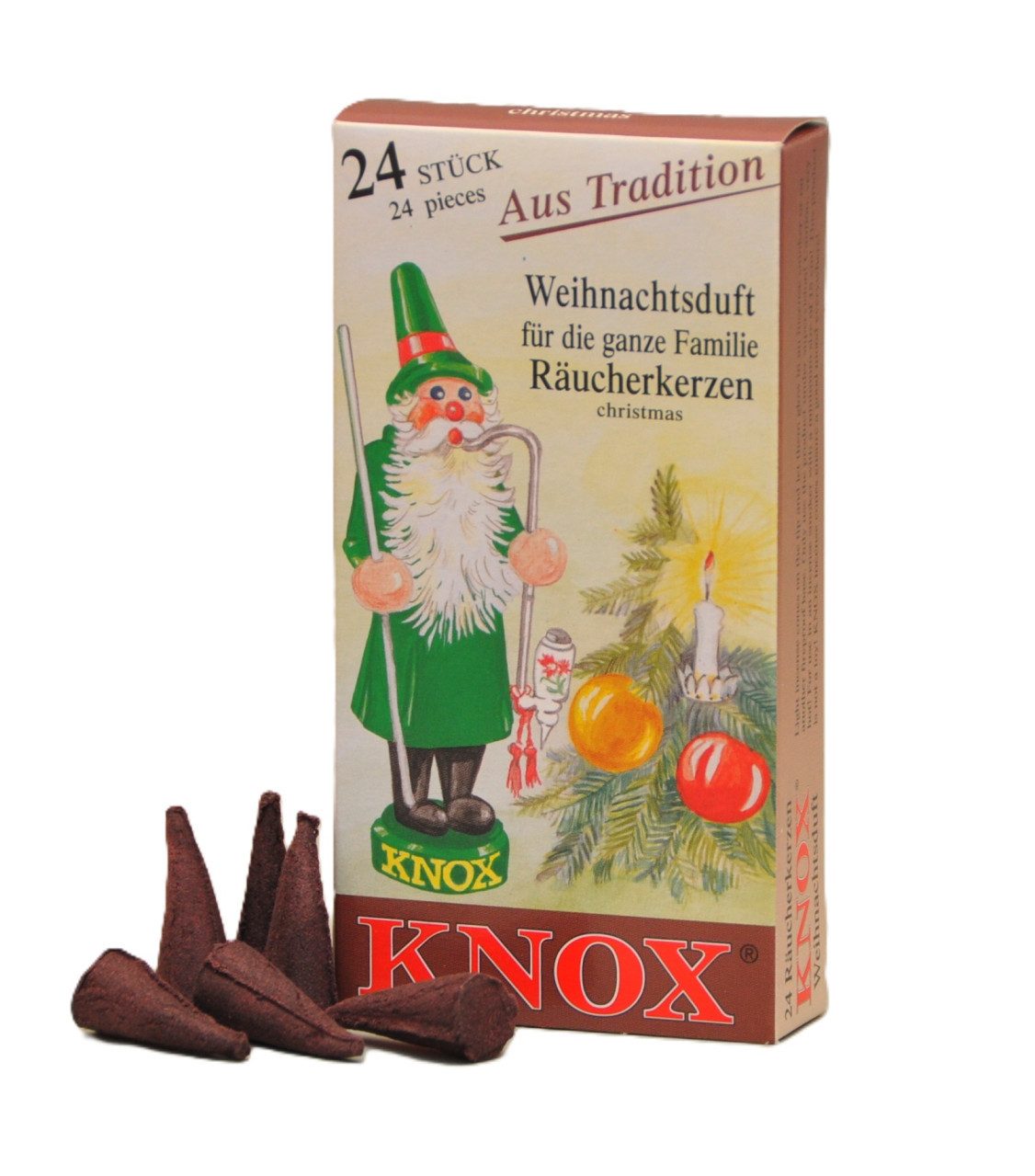 KNOX Räucherhaus Knox Räucherkerzen - Weihnachtsduft 24 Stück
