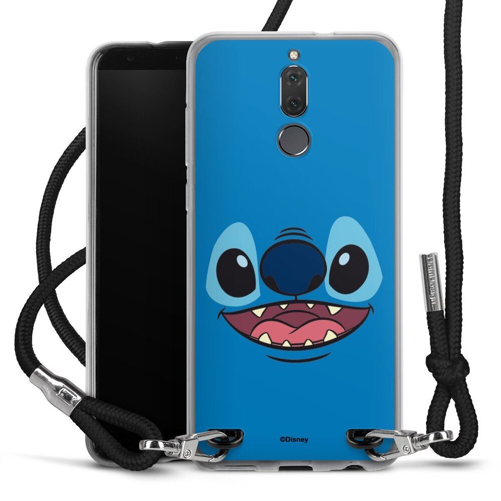 DeinDesign Handyhülle Lilo & Stitch Disney Offizielles Lizenzprodukt Stitch Closeup, Huawei Mate 10 lite Handykette Hülle mit Band Case zum Umhängen