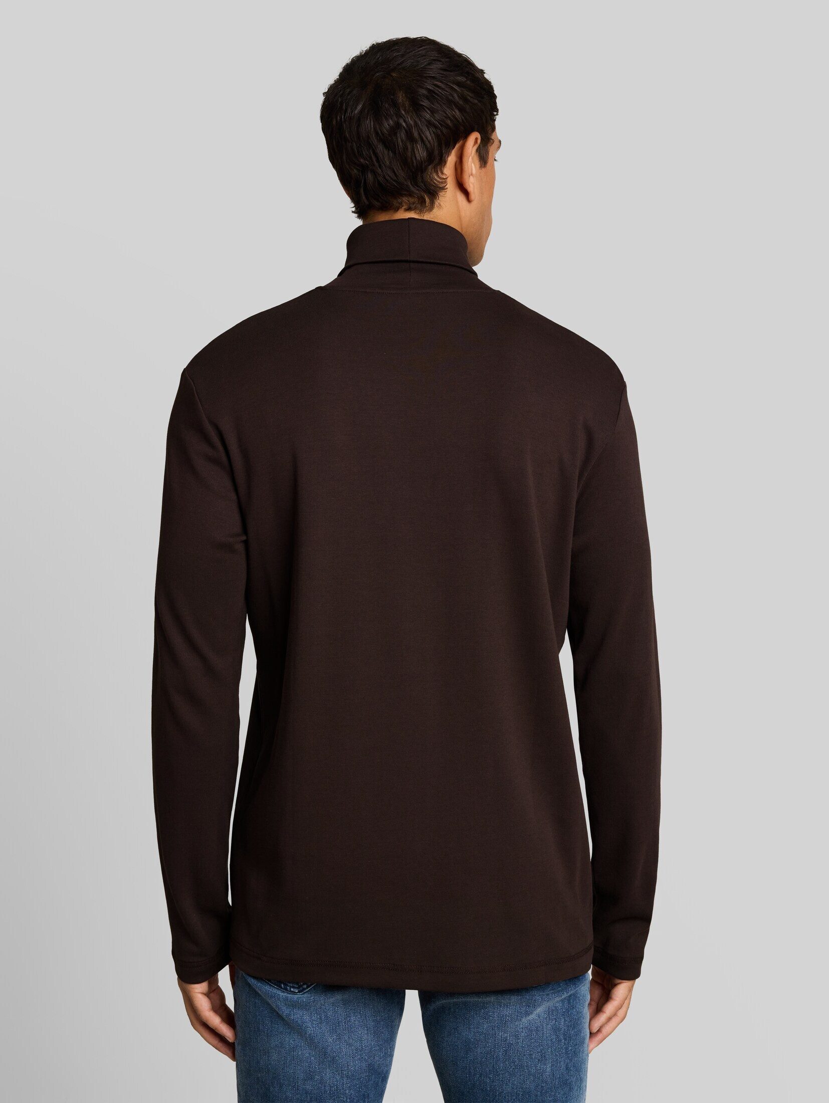 TOM TAILOR Langarmshirt T-Shirt (im Einserpack) Rollkragenshirt mit Logo-Print