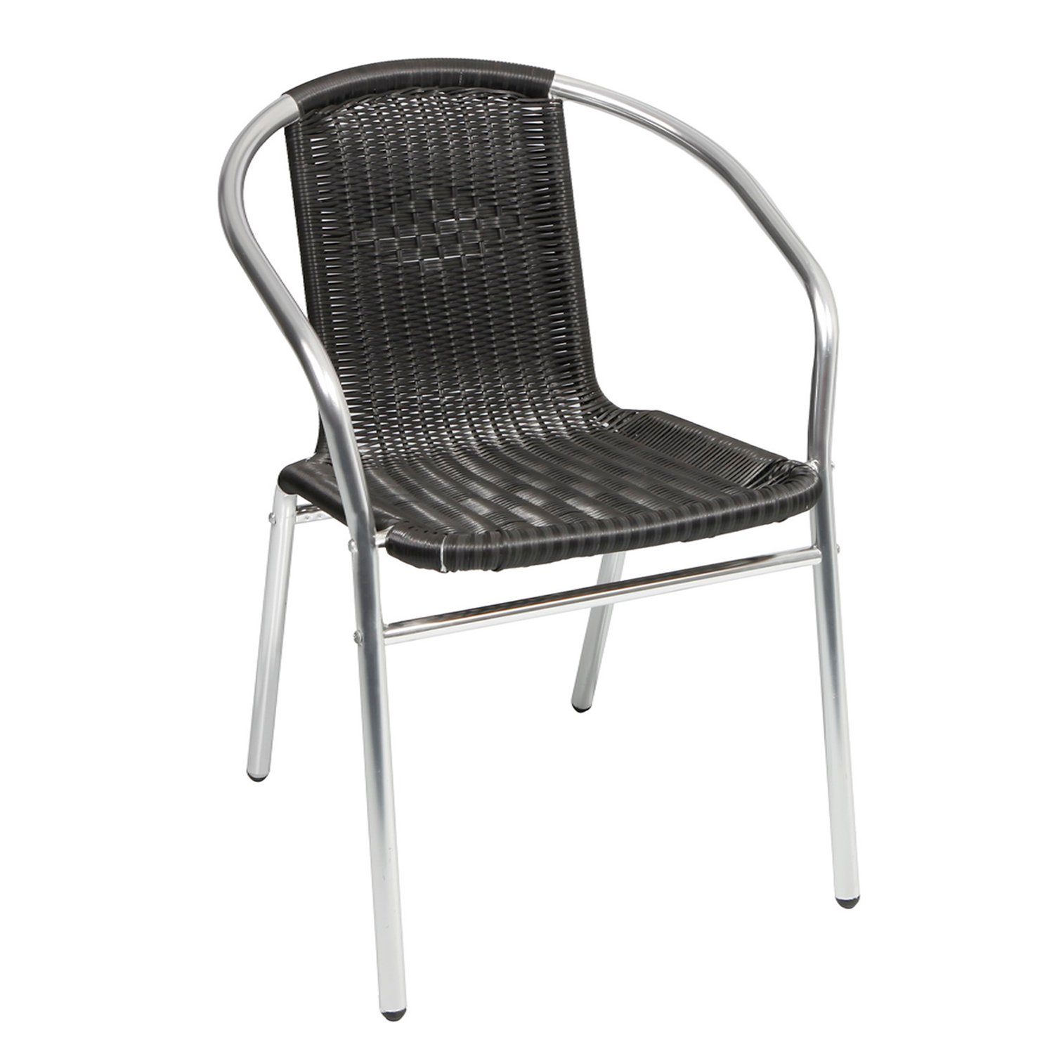 - Bistrogarnitur Polstergarnitur 3-teilig / Aluminium Mojawo Schwarz Rattan