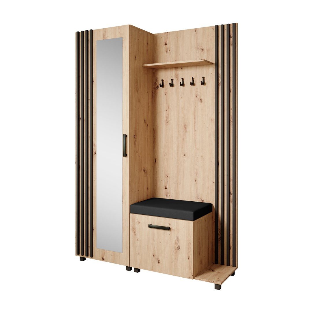 Beautysofa Garderobenschrank Garderoben-Set mit Aufhängern und günstig online kaufen