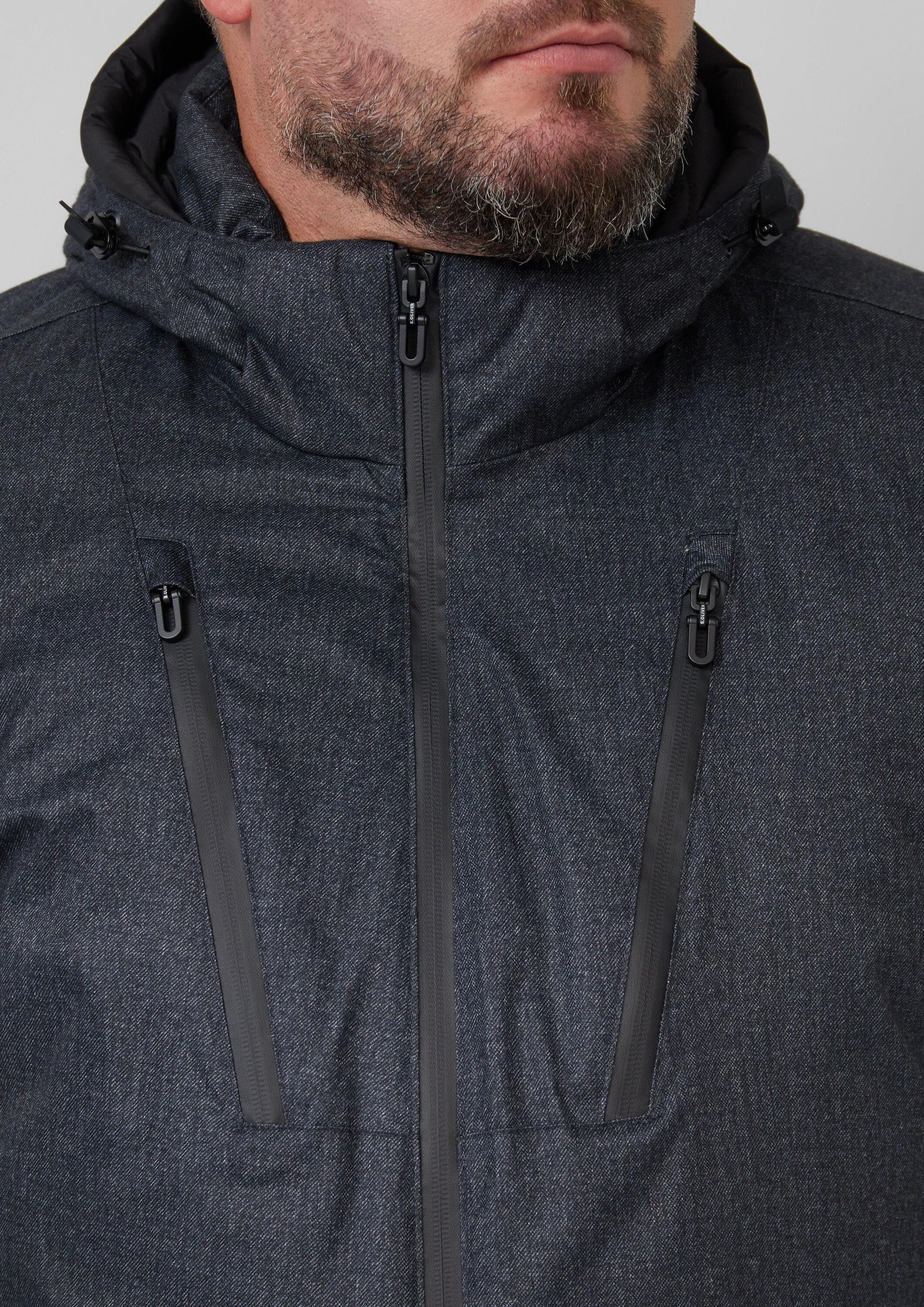 s.Oliver Winterjacke Outdoor-Jacke Wattierte Jacke mit Kapuze
