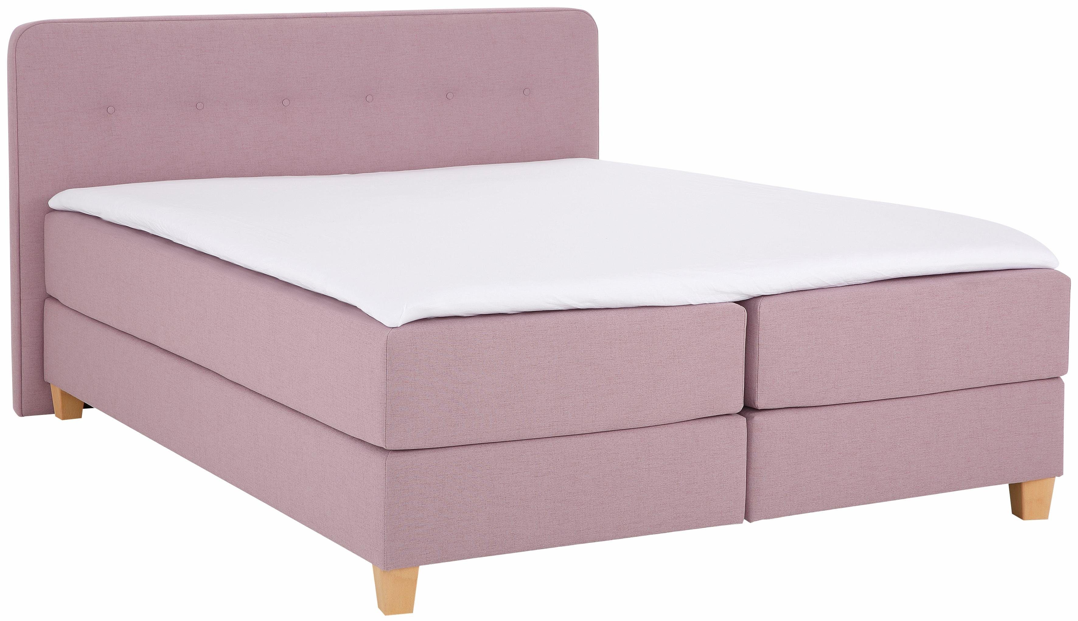 Boxspringbett FARGO wahlwesie in anthrazit, beige, petrol oder fleider-farbenen Bezug verfügbar