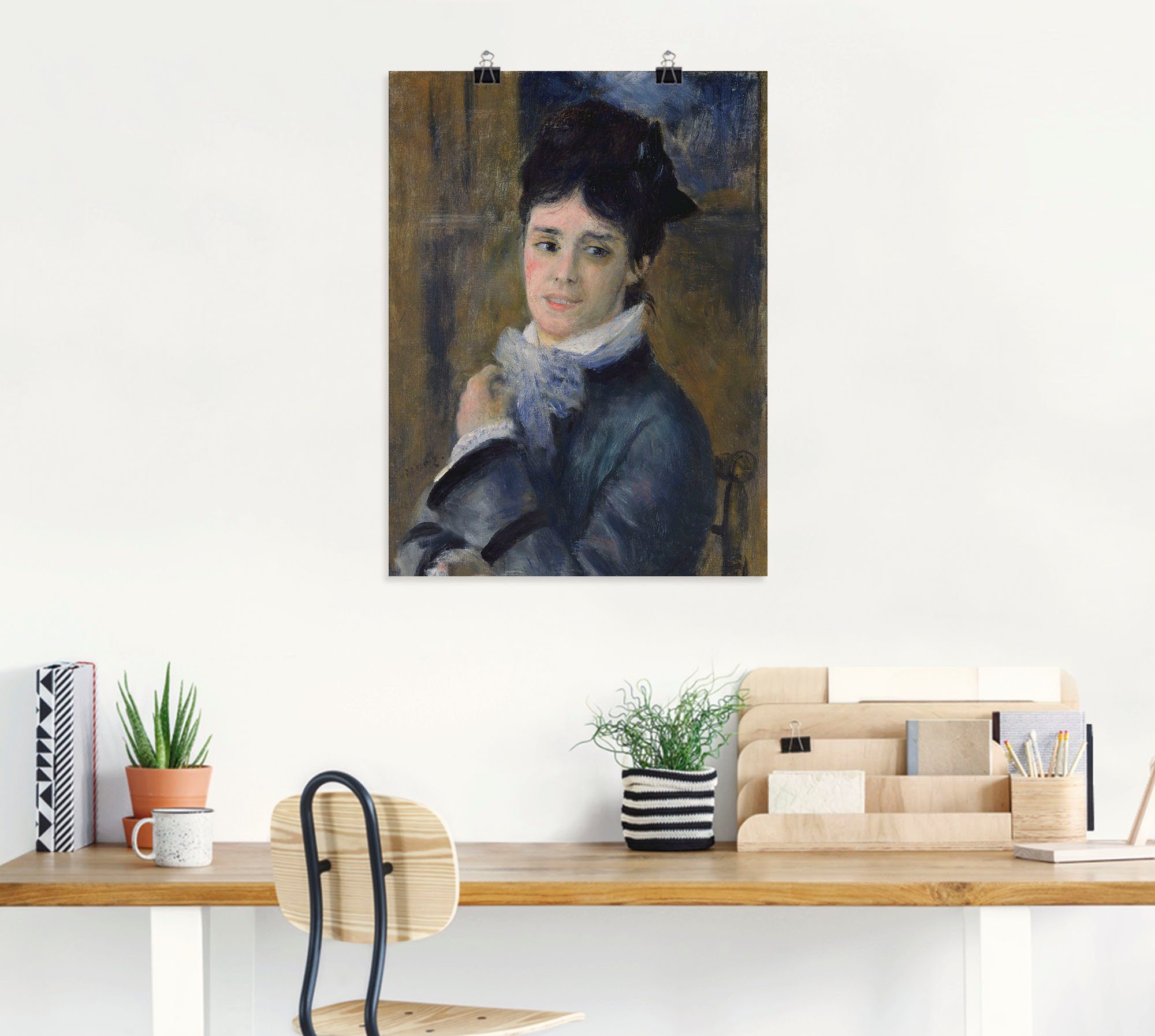 Leinwandbild, (1 Poster Bildnis der in Monet. Größen 1872, Artland als Frau oder Wandaufkleber Wandbild St), Madame versch. Claude