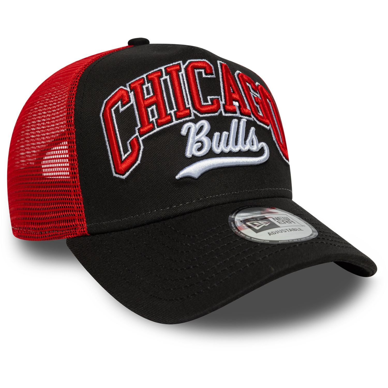 New Era Trucker Cap AFrame Trucker SCRIPT Chicago Bulls