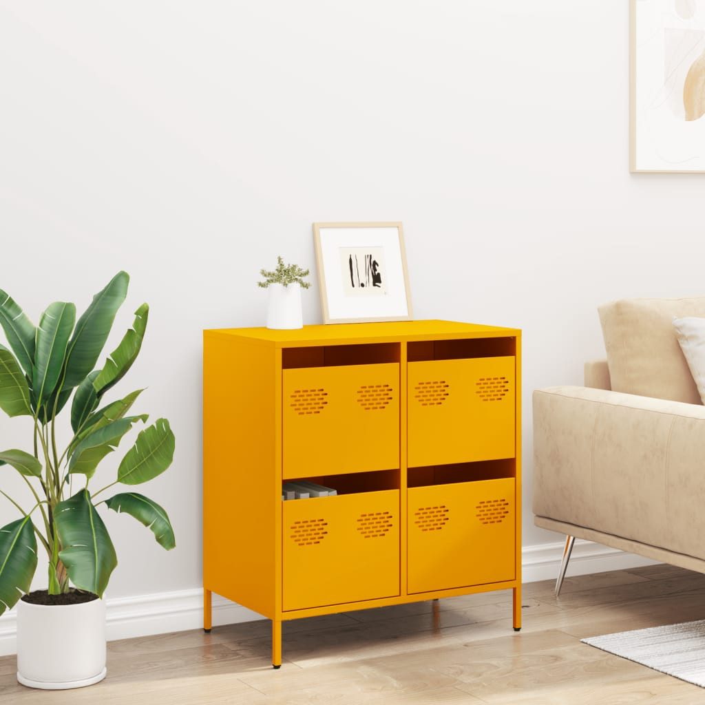 vidaXL Sideboard Sideboard Senfgelb 68x39x73,5 cm günstig online kaufen