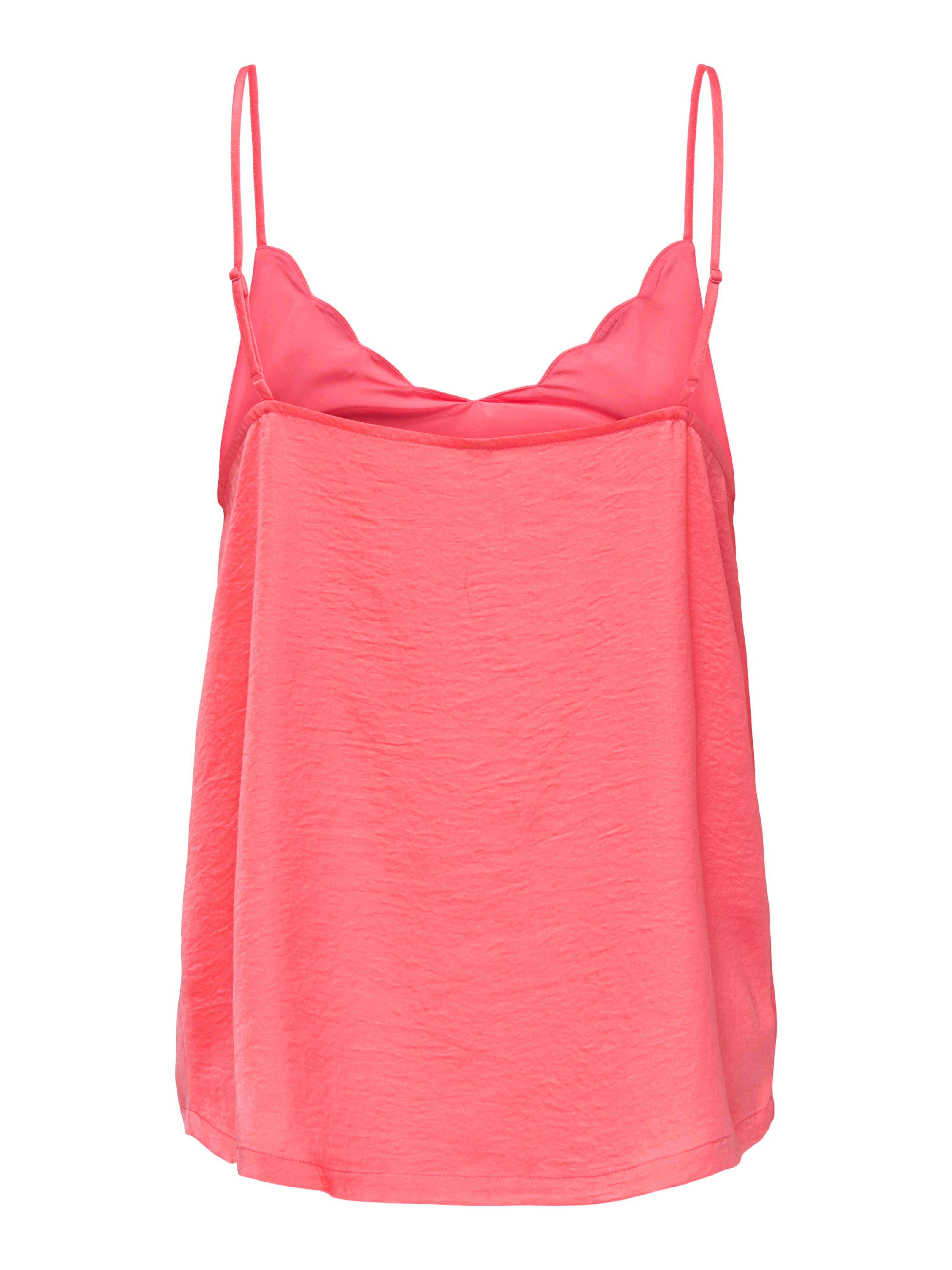 ONLY Spaghettitop ONLDEBBIE SINGLET NOOS WVN Kunstfaser, regular fit, Rundhals
