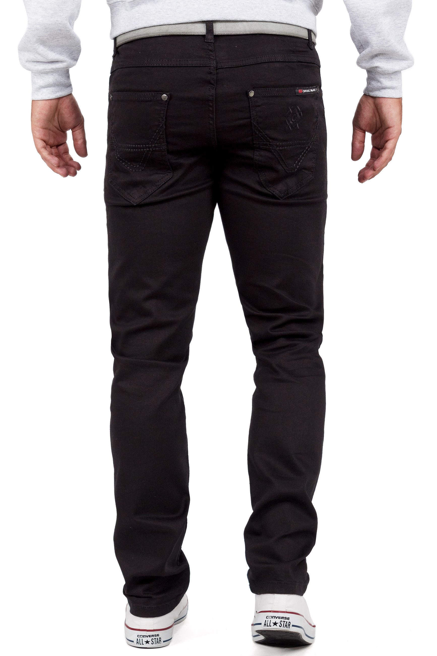 Cipo & Baxx Slim-fit-Jeans Casual Hose BA-CD533 Kontrastnaht und verzierte günstig online kaufen