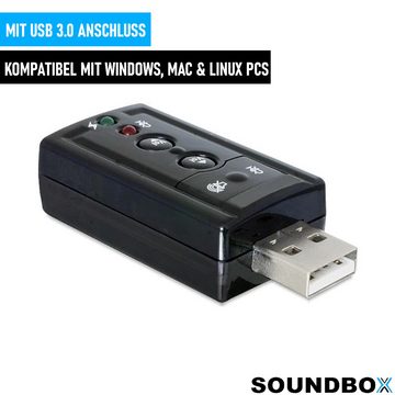 MAVURA SOUNDBOX USB Soundkarte Audio Adapter 7.1 Surround Sound USB-Soundkarte, Soundadapter extern