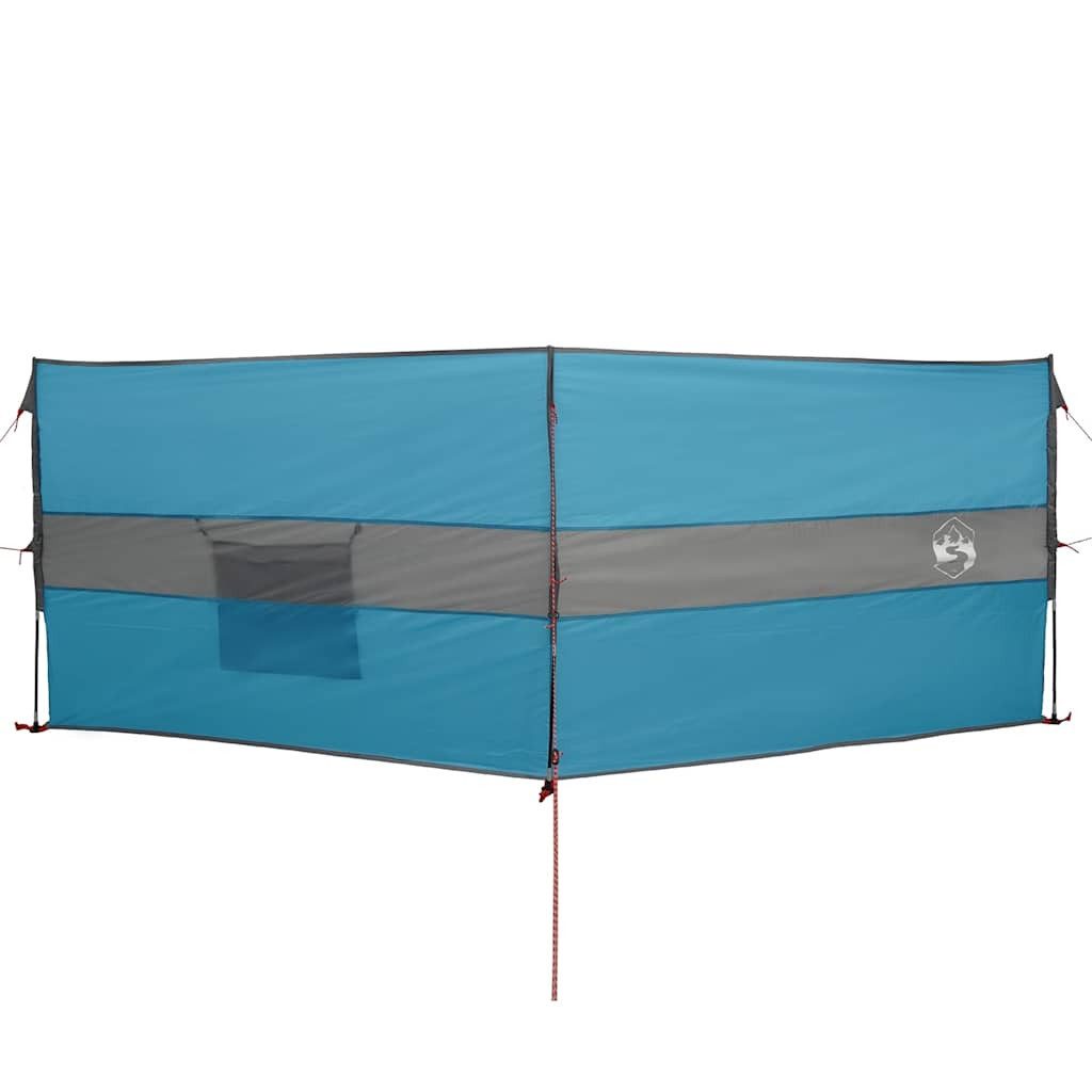 vidaXL Pavillon Camping-Windschutz Blau 344x120 cm Wasserdicht