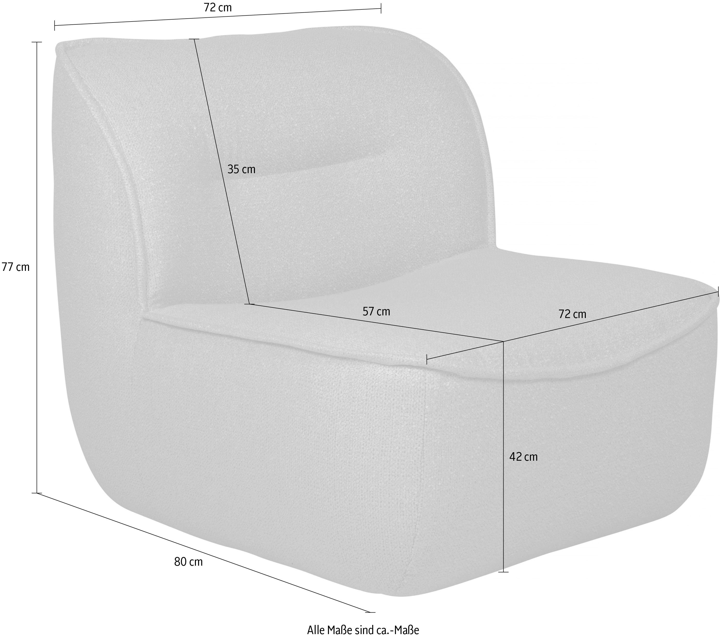 skandinavischen Loungesessel furninova und attraktiver Design nature im Drehfunktion Spezialnaht, Gorm,