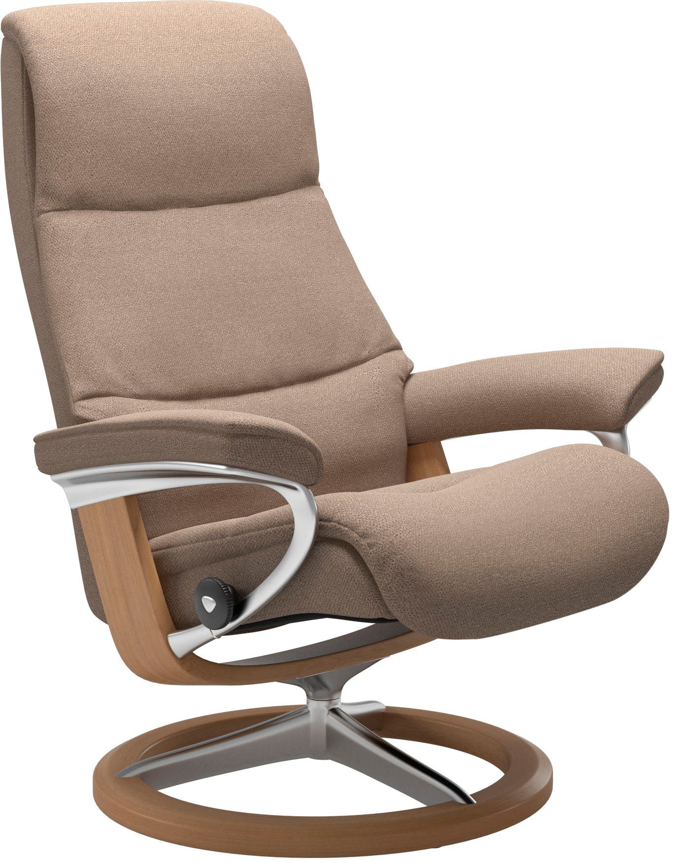 Stressless® Relaxsessel View Größe Hocker), Signature S,Gestell mit Base, Relaxsessel (Set, Eiche mit