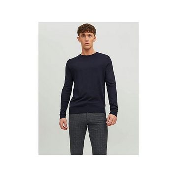 Jack & Jones V-Ausschnitt-Pullover blau passform textil (1-tlg)