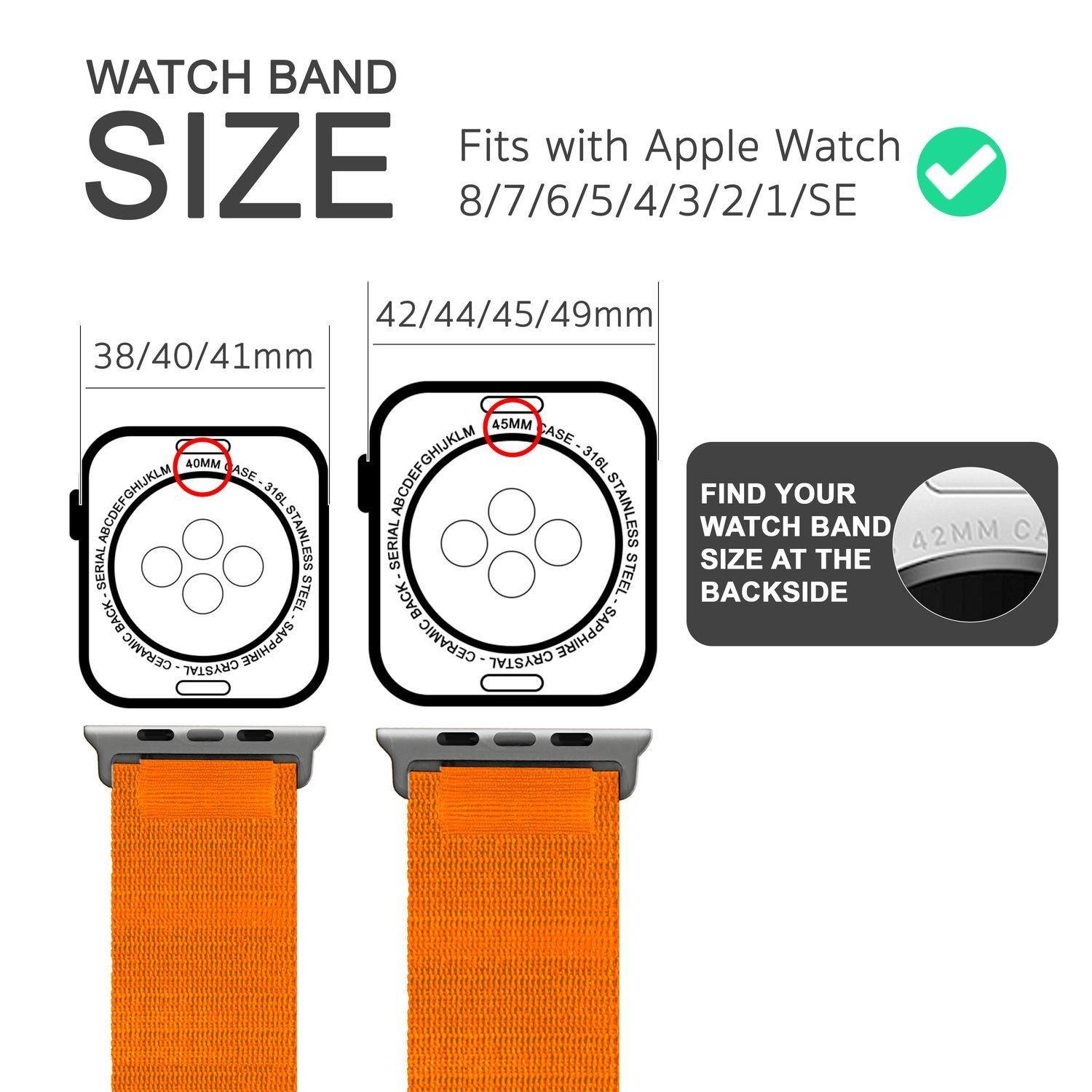 Nalia Smartwatch-Armband Apple Watch 38mm/40/41/42(Serie 10/11), Alpine Nylon Sport Uhr Ersatzband / Metallhaken / Outdoor / Wasserfest