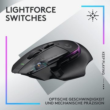 Logitech G G502 X Plus Optische kabellose Gaming- Tastatur- und Maus-Set, Mechanische kabellose ohne Ziffernblock LIGHTSYNC RGB Lightspeed PC