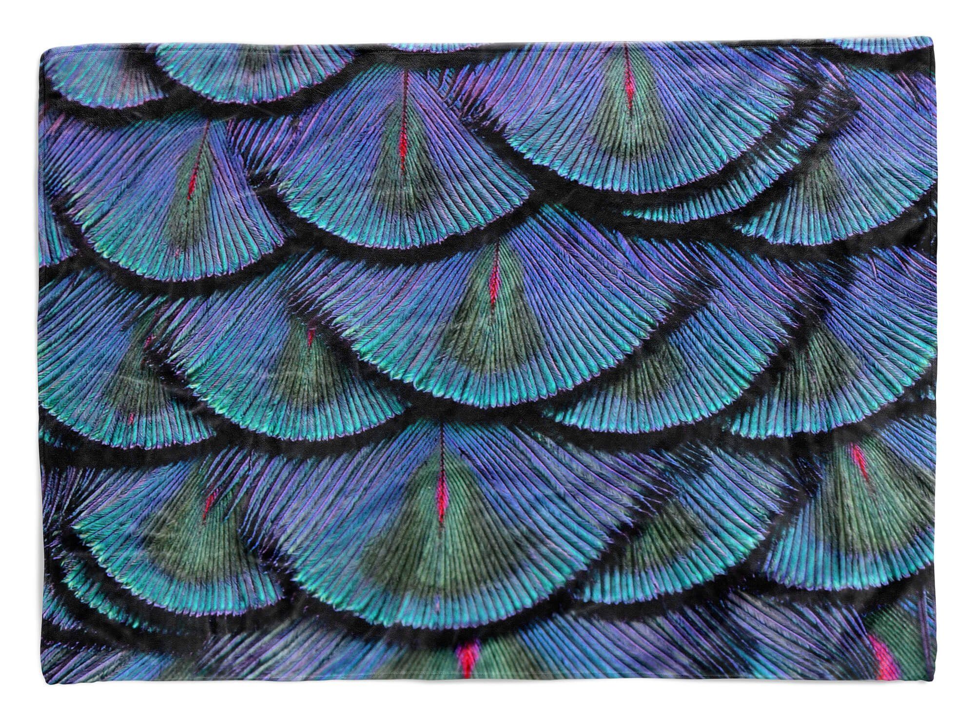 Sinus Art Handtücher Handtuch Strandhandtuch Saunatuch Kuscheldecke mit Fotomotiv Makrofotografie Blau Schön A, Baumwolle-Polyester-Mix (1-St), Handtuch