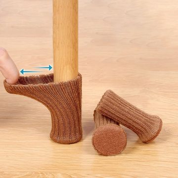 Henreal Stuhlsocke 24 Stück Stuhlbeinsocke Möbel Socken mit Fühlte Pads, Schutz Stuhl