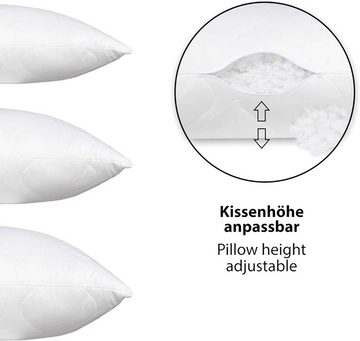 Siebenschläfer Seitenschläferkissen Siebenschläfer Seitenschläferkissen mit Mikrofaserfüllung (40x145cm), 1 Stück, Nachfüllbar, Waschbar bei 95°C, Stillkissen, Made in EU