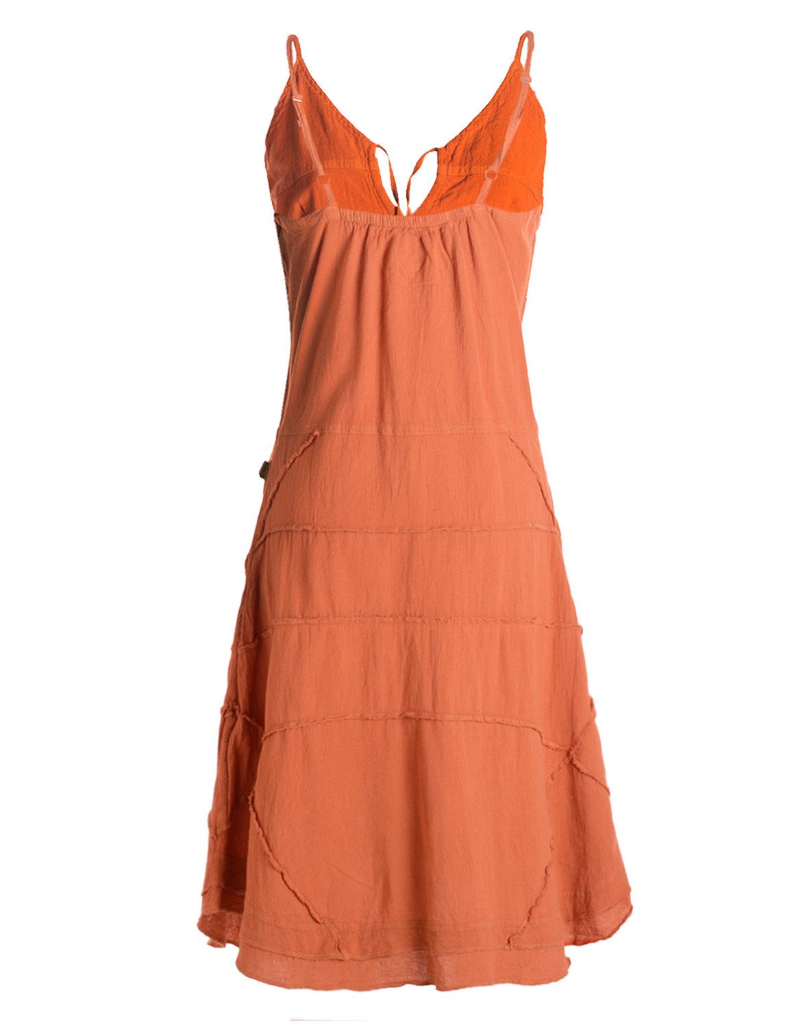 Vishes Sommerkleid Damen Kleid Handgewebt Baumwolle Spaghettiträger Schnürung Alternative Mode, Boho, Hippie, Ethno, Festival