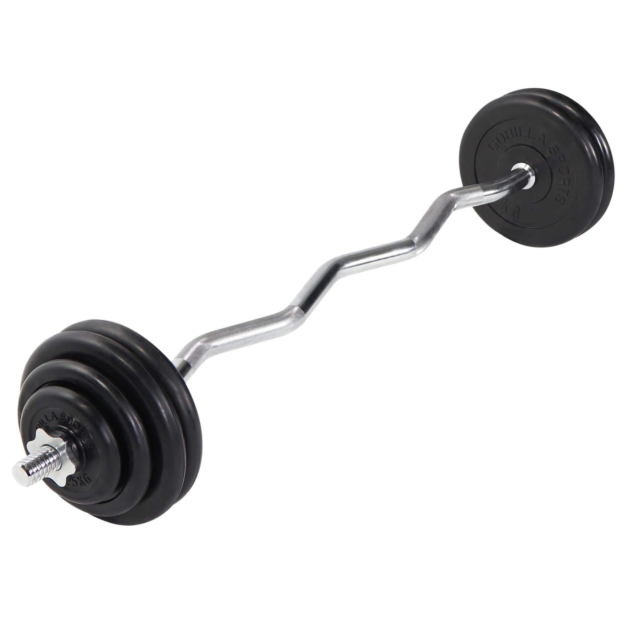 Hantel-Set SZ-Curlset Gummi 35 kg mit Sternverschlüssen
